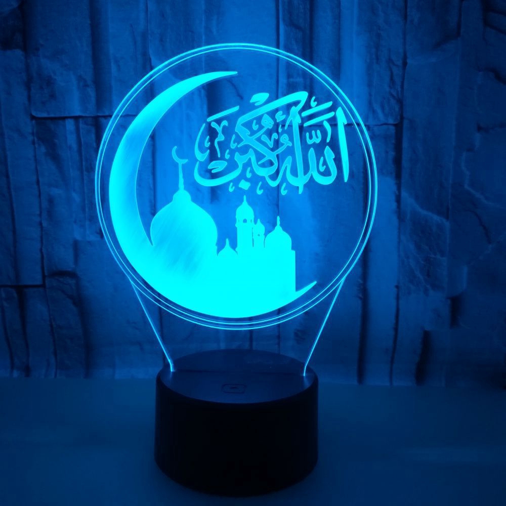 Gratis Unduh Gambar Lampu Tidur Led Akrilik Motif Tulisan Arab Muslim 3d Penuh Warna Terkeren oleh Cikimm.com