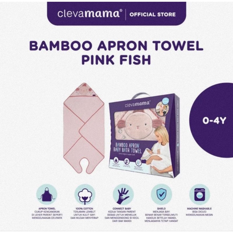 Clevamama Bamboo Apron Towel - Handuk Mandi Bayi