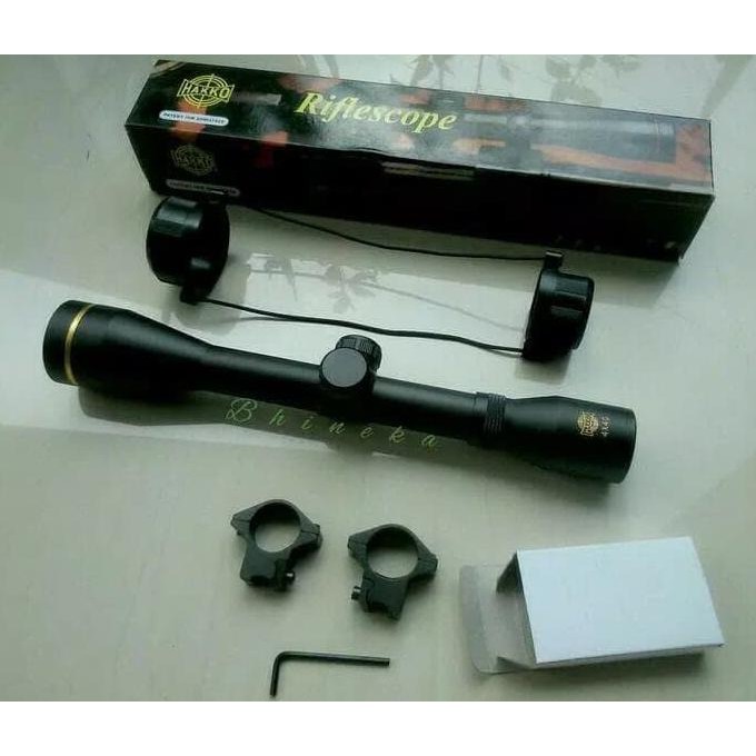 Telescope Riflescope Hakko Ring Gold 4x40 Mildot Non Lamp For Hunting