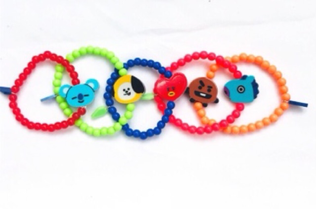 [BS] BISA COD BTS BT21 KPOP ARMY Gelang Manik-Manik Akrilik - KP279