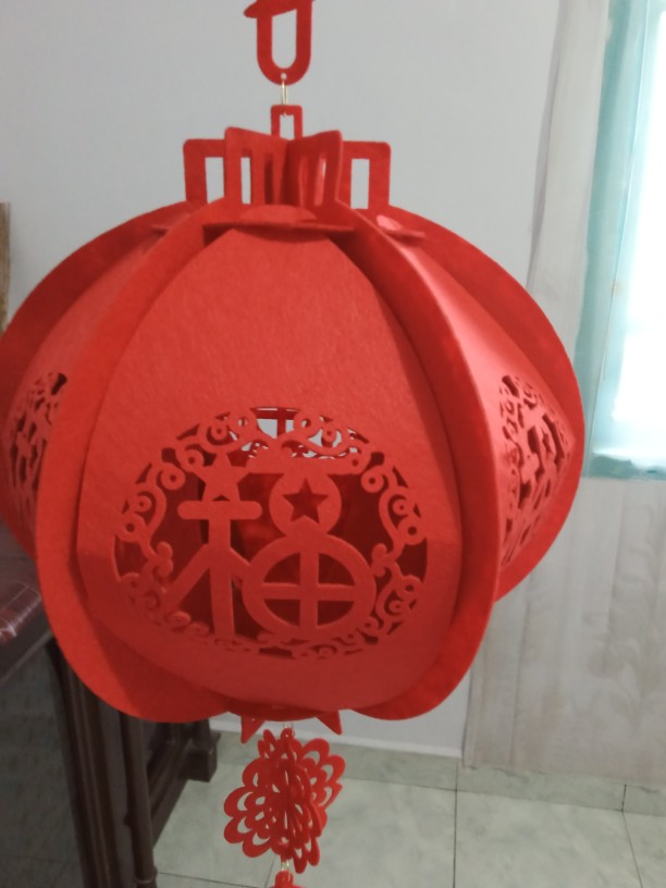 Tworsen Lampion Gantung Chinese Warna Merah Untuk Festival / Rumah