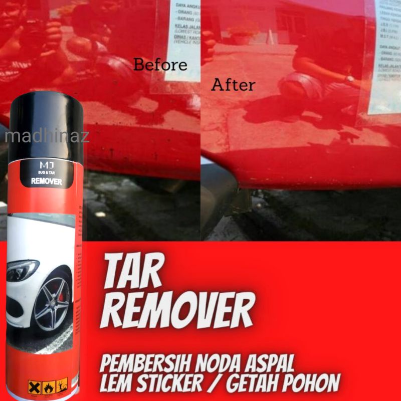 pembersih noda aspal ,getah pohon,lem sticker,kotoran serangga burung tar remover 320 ml pada body bodi mobil motor rumah tangga