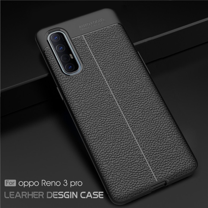 LEATHER CASE OPPO RENO 3 PRO - TPU AUTO FOCUS EMBOSS SOFTCASE