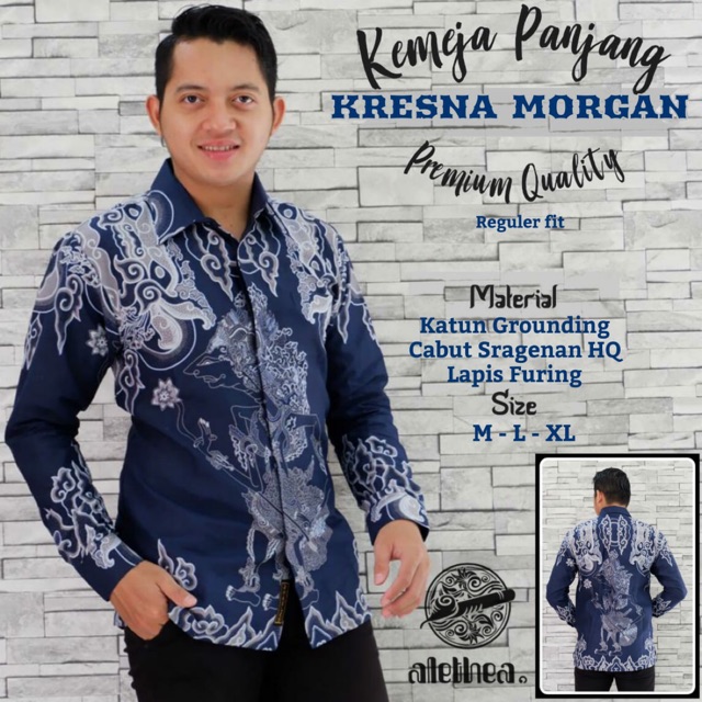 Kemeja Batik KRESNA MORGAN Katun Halus Full Furing