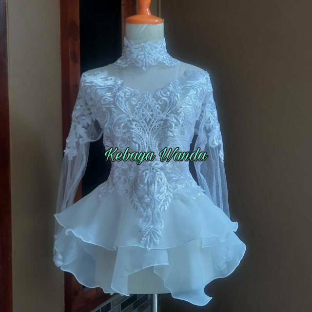 Kebaya Atasan Pelpum Elisab Tille Cristal / Kebaya Wisuda / kebaya Pesta