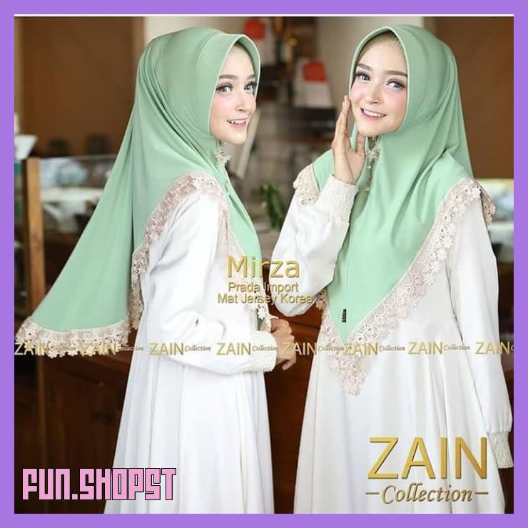KERUDUNG JILBAB BERGO MIRZA HIGH QUALITY ANEKA WARNA - PUTIH