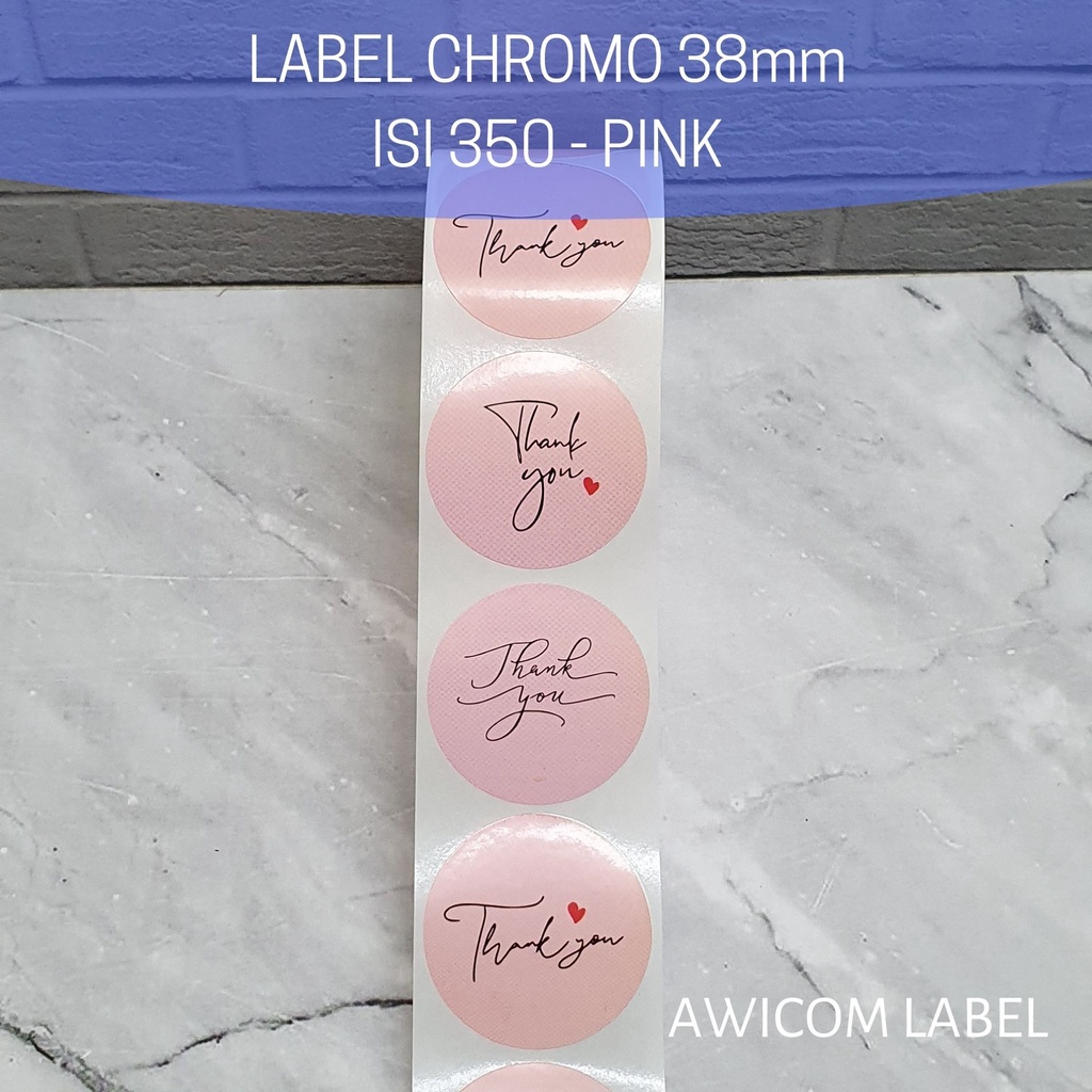 

mh 350 PCS (1 ROLL) Stiker Label Thank You Homemade Handmade 38mm