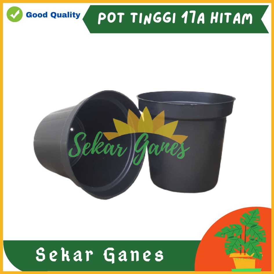 Pot Tinggi 17A Hitam Mirip Pot Usa Eiffel Effiel 20 25 Pot Tinggi Tirus 10 15 18 20 30 35 40 50 Cm Plastik Besar Hitam Putih Murah