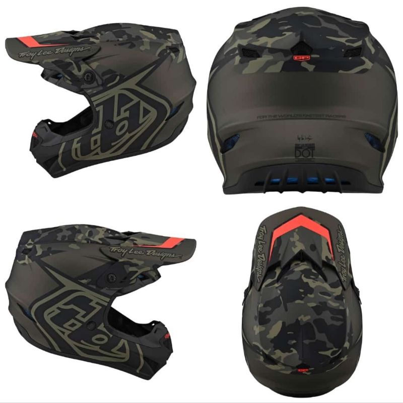 Helm TLD Troy Lee Design GP Overload Camo Army Cross Original
