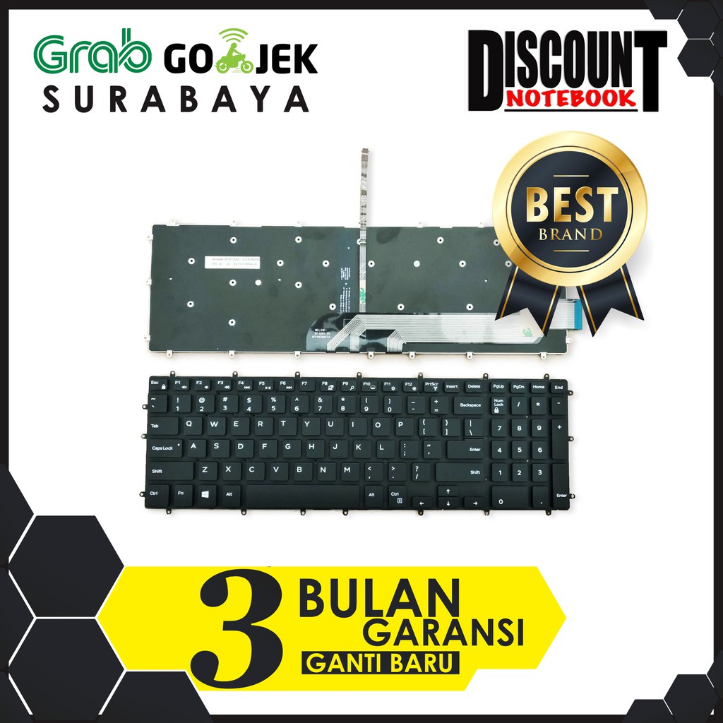 KEYBOARD LAPTOP DELL Inspiron 15-5567 Backlite Black