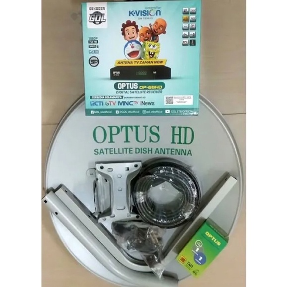 Optus Receiver HD lengkap Dish 60cm lengkap Parabola