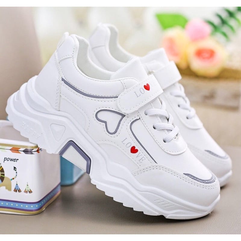 sepatu sneakers korea wanita JINTU terbaru MODEL LOVE /sepatu nongkrong/sepatu main NS 87