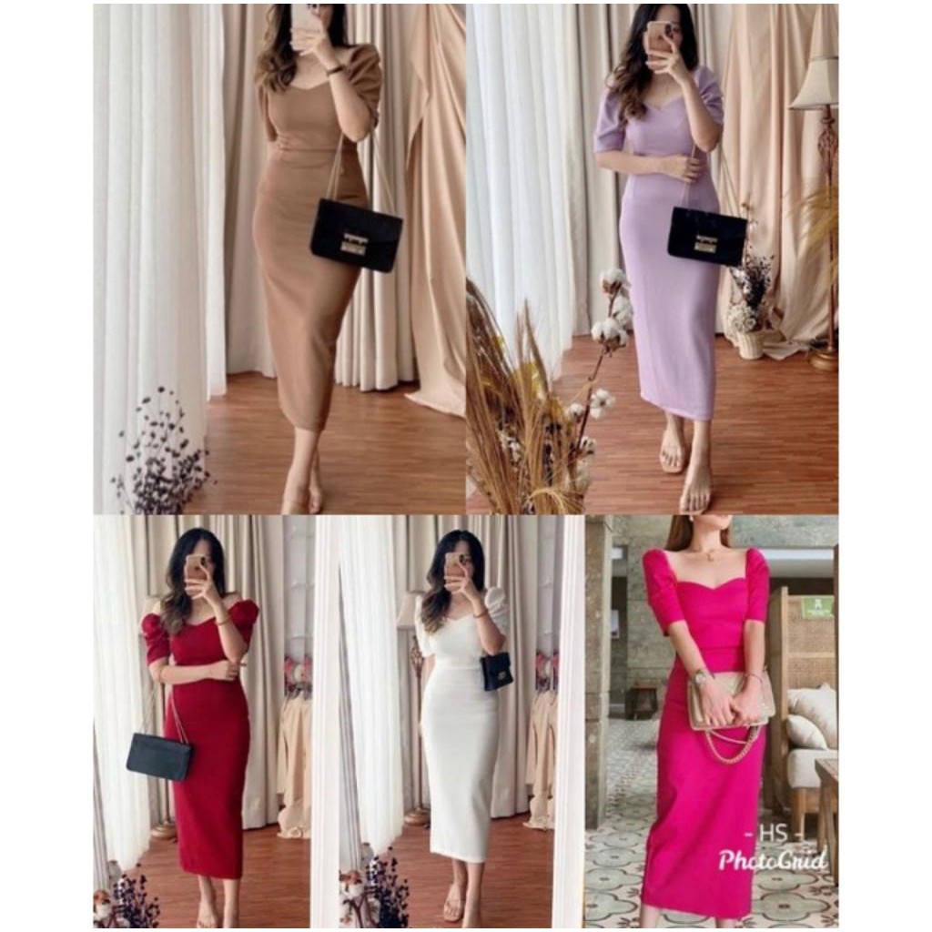 DRESS SCUBA VINTAGE PREMIUM/DRESS VINTAGE/DRESS KOREA