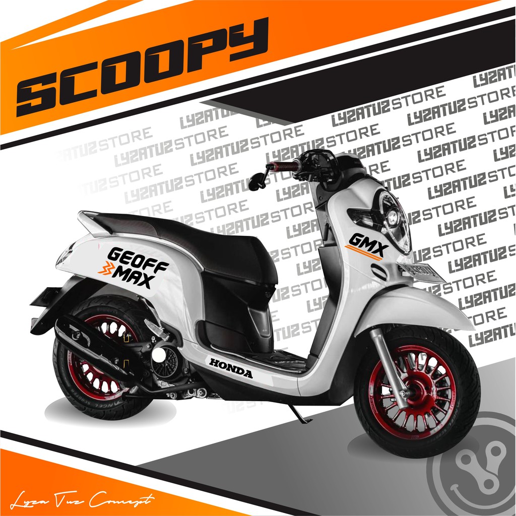 STIKER CUTTING/ STRIPING SCOOPY GEOFF MAX TERBARU