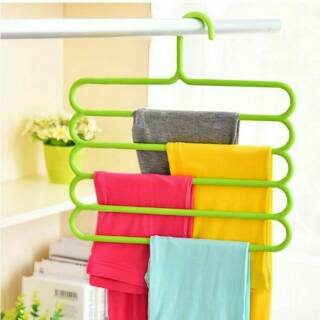 Hanger pakaian susun praktis gantungan baju bertingkat Hanger pakaian susun praktis gantungan baju bertingkat