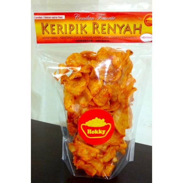 

KERIPIK RENYAH KENTANG BALADO " HOKKY " 260g