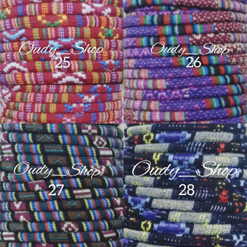 Tali Gelang Rajut Tenun Etnik Diameter 5 mm