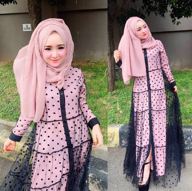 preloved dress polka herlin kenza original by shellasaukia