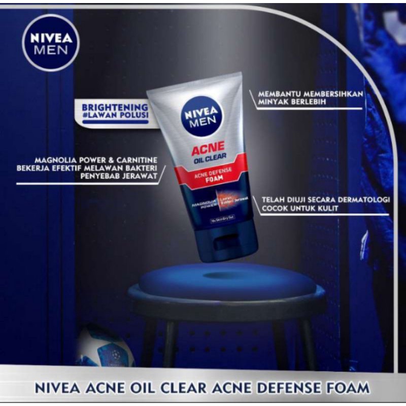 Nivea Men Facial Foam | Sabun muka Pria 50ml