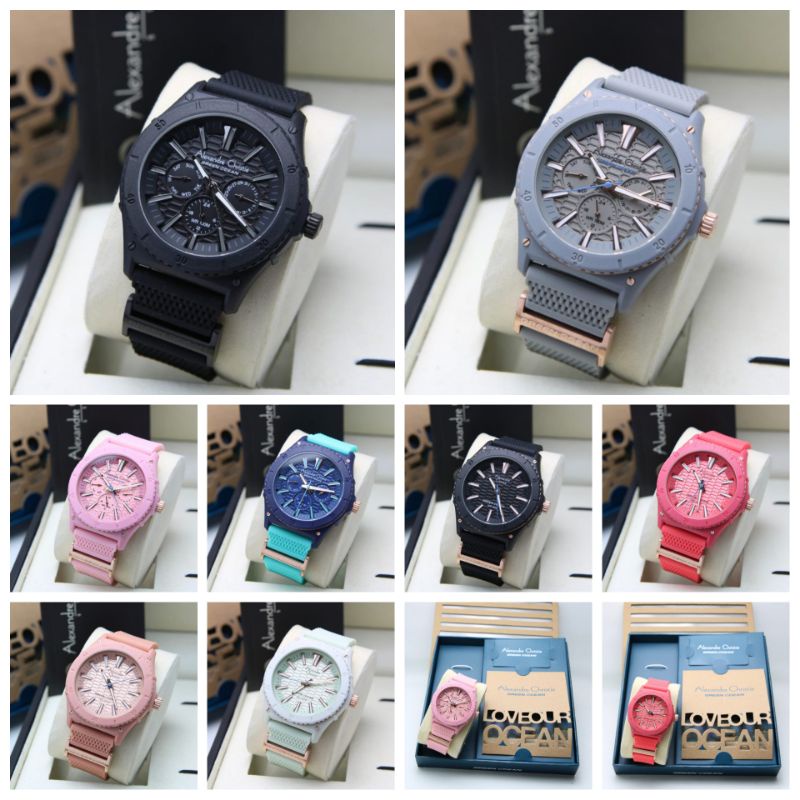 ALEXANDRE CHRISTIE UNISEX AC 6584 RUBBER ORIGINAL GARANSI/ALEXANDER CRISTIE WANITA AC6584