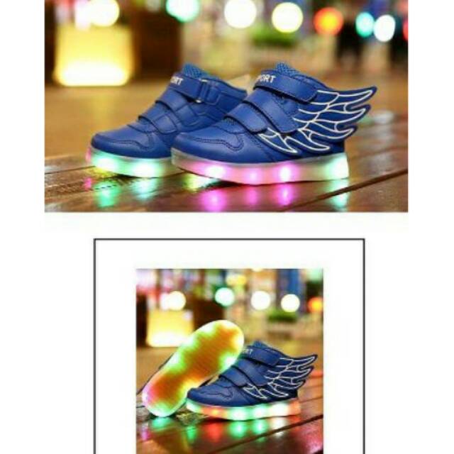 Sepatu Anak Lampu | Sepatu Anak LED | Sepatu Anak LED Wings Premium