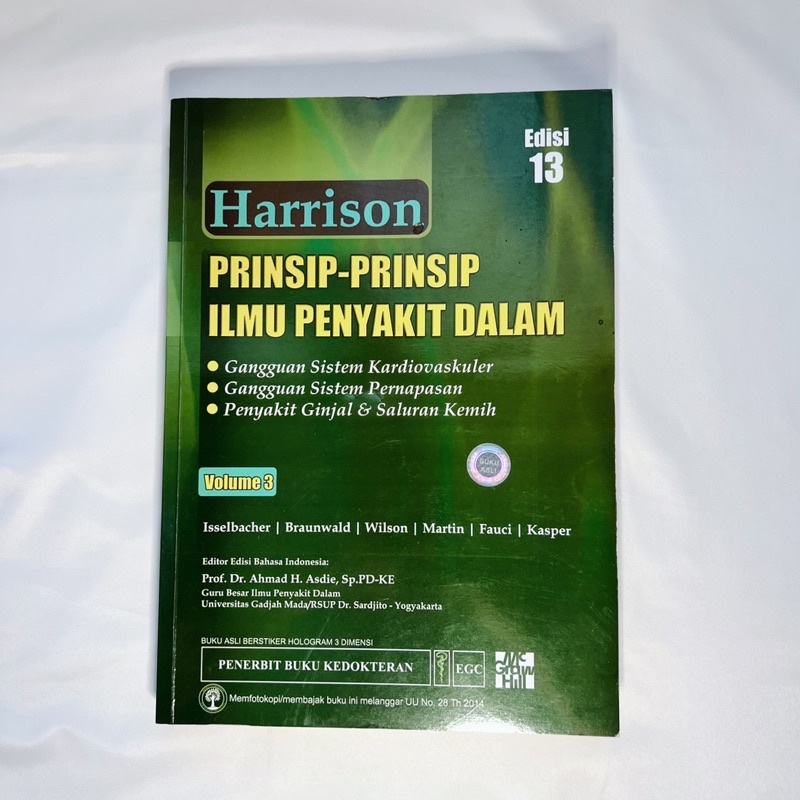 (Original) Harrison Prinsip Ilmu Penyakit Dalam Volume 3 Edisi 13 Bahasa Indonesia