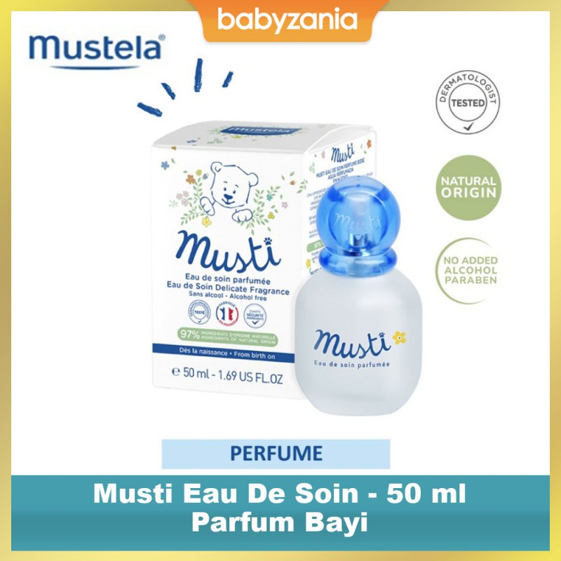 Mustela Musti Eau de Soin Perfume / Parfum Bayi Natural - 50ml