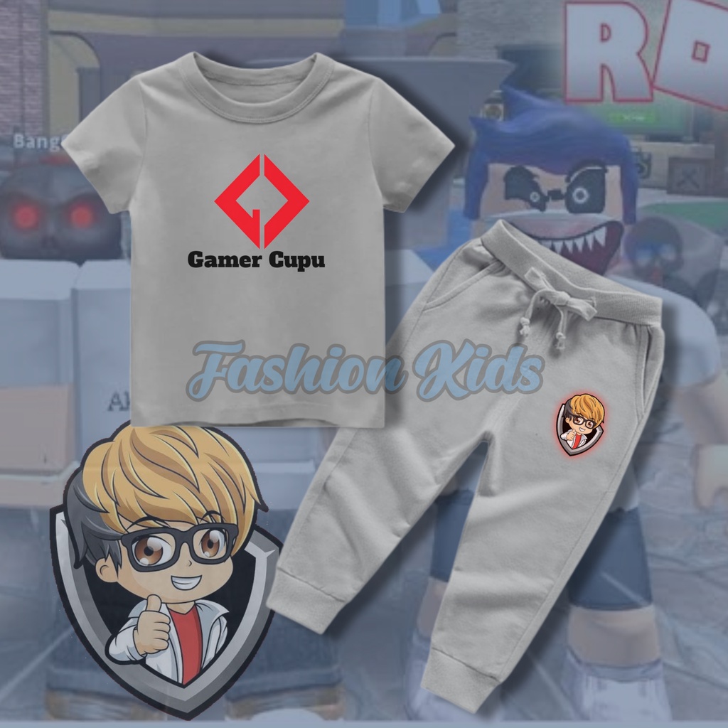 Setelan Kaos & Jogger Anak Gamer Cupu Mikocil