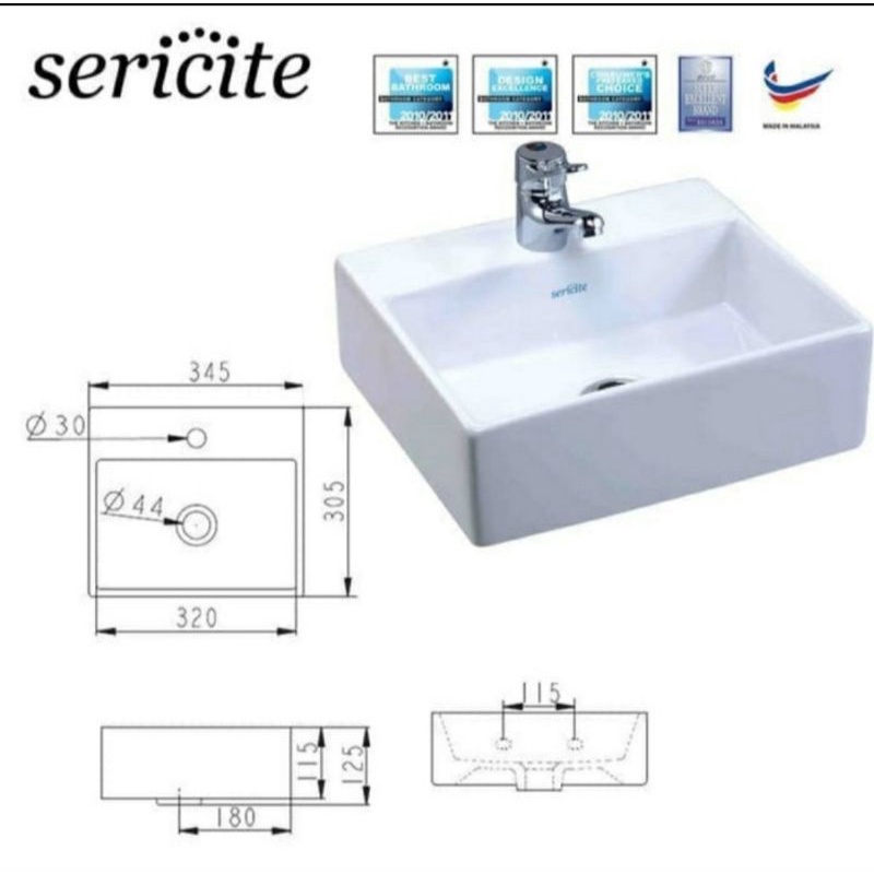 wastafel jayco 2027 / wastafe kotak minimalis / wastafel keramik sericite 2027