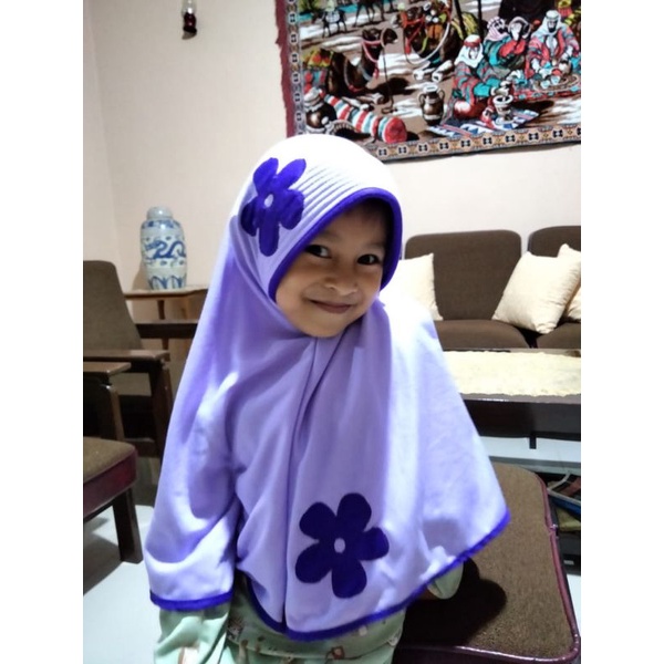 jilbab anak sekolah vania bunga ceplok 6-9thn