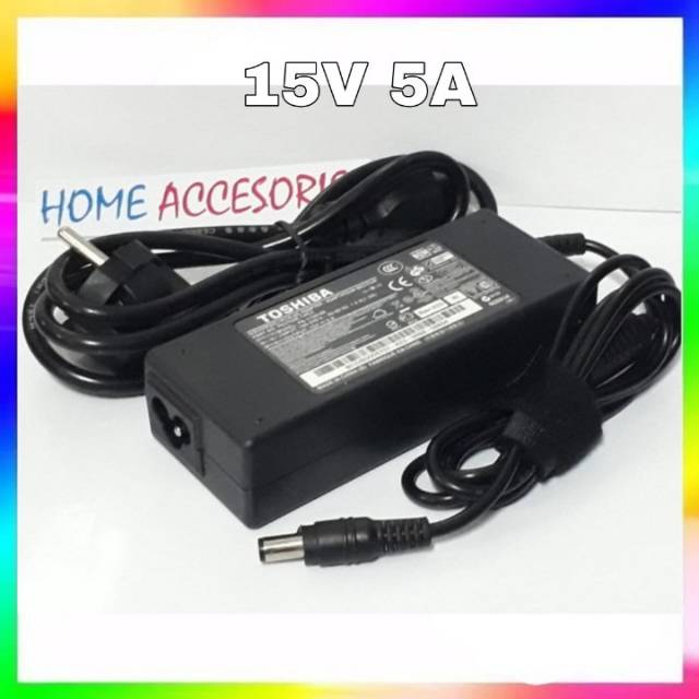 Adaptor Charger Toshiba 15V 5A Portege M200,M700,M400,M3500,R200 Tecra A7 A8 A9 A10 portege Series