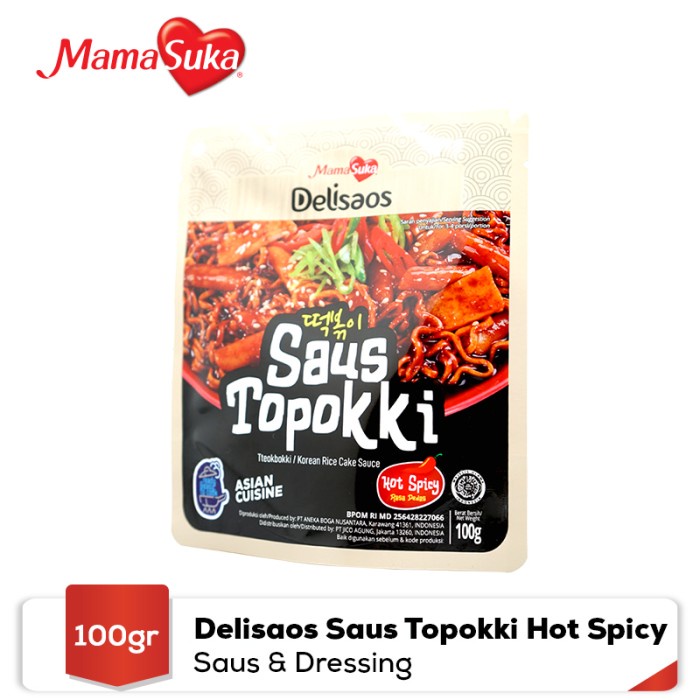 

SAUS-DRESSING- MAMASUKA DELISAOS SAUS TOPOKKI HOT SPICY 100 GR -SAUS-DRESSING.