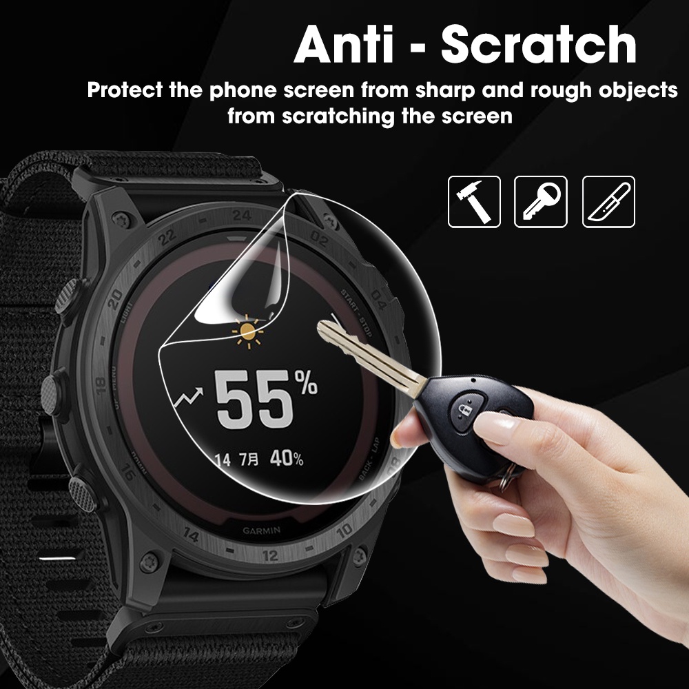 1 Pc Film Pelindung Layar Bahan TPU Hydrogel Anti Gores Untuk Garmin Tactix 7 Pro