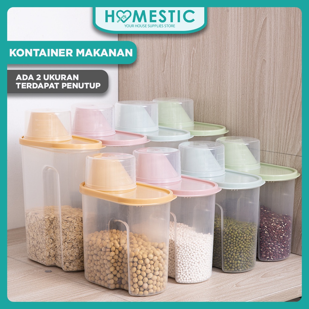 Storage jar/ Tempat Penyimpanan Cereal/ Beras Kontainer Makanan / Toples beras / Toples kurma/ Tempat toples kacang