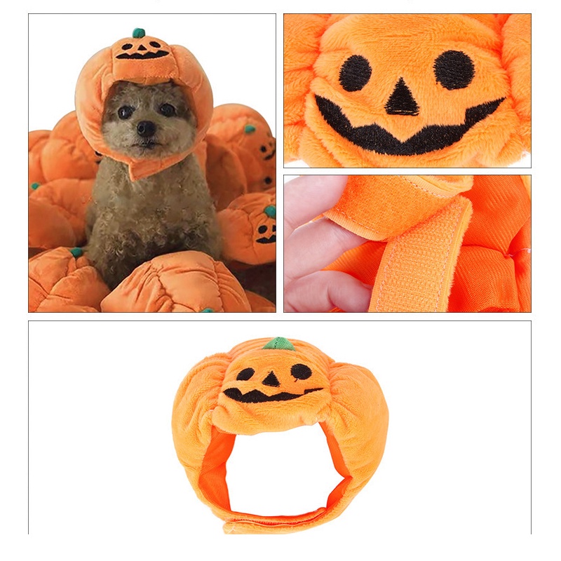 Topi Kucing / Anjing Peliharaan Bentuk Labu / Kelelawar Untuk Kostum Halloween