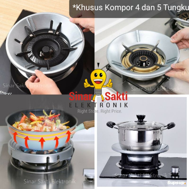 Alas Cover Tatakan Tungku Kompor Gas Pelindung Anti Angin Dudukan Malang