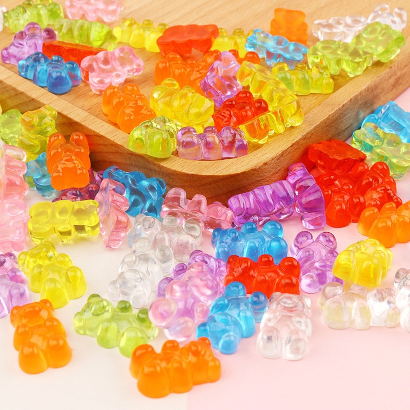 SIY  5Pc Cute Bear Nail Art Silicone Mini Gummy Bear Mold Candy Bear Resin Art Craft