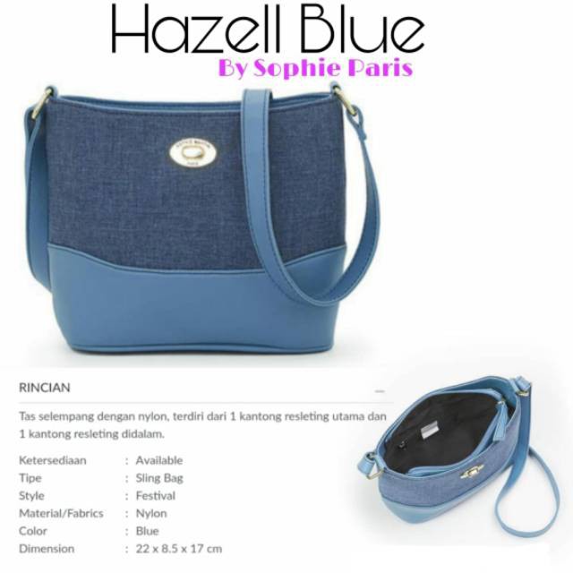 PROMO TAS HAZELL BLUE SOPHIE TERMURAH