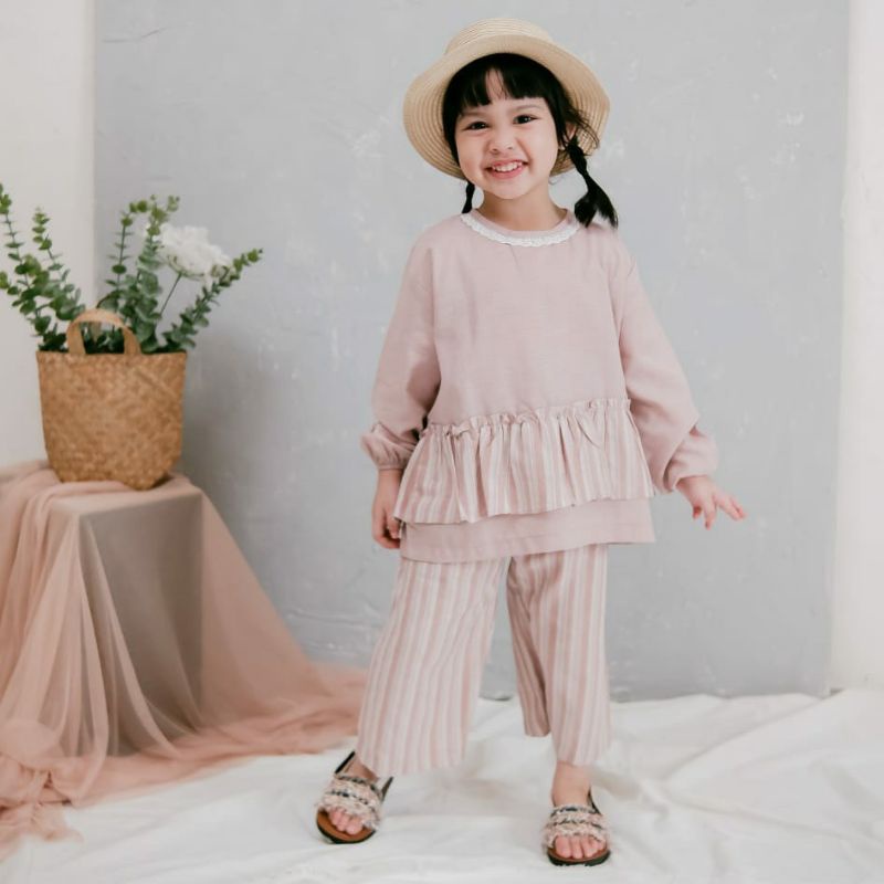 Domikado | Sahara kulot set | Sudaish joger set | Setelan busana muslim anak