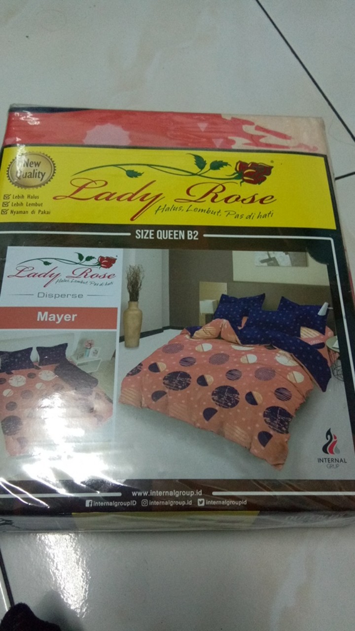 Ss Sprei Lady Rose 160 Mix Motif Part B 160x200 Queen Size No 2 Murah Polos Minimalis