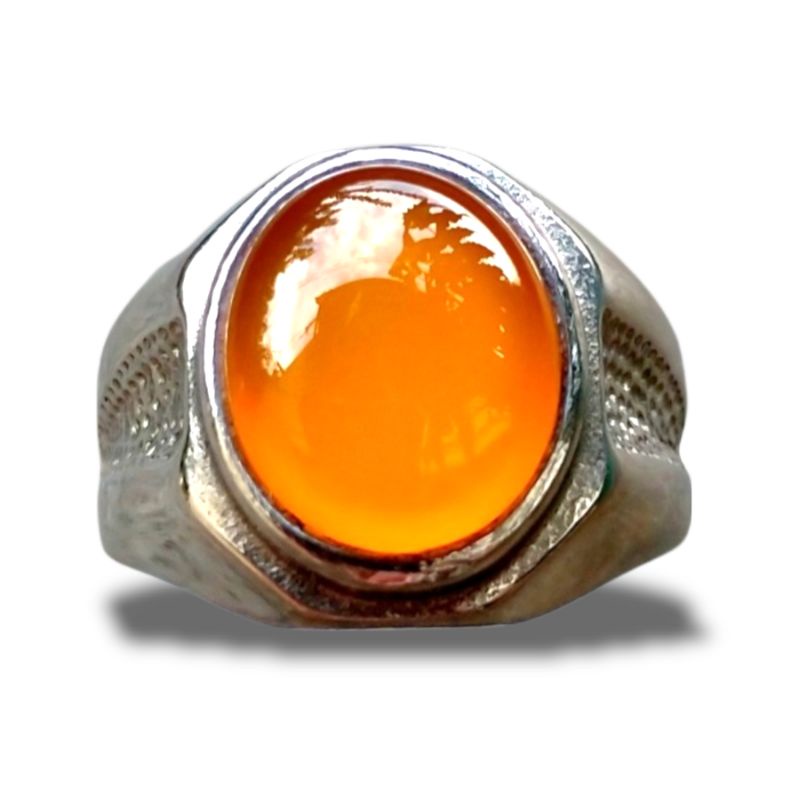 MILIKI SEGERA CINCIN BATU AKIK SOLAR MADU CEMPAKA MADU