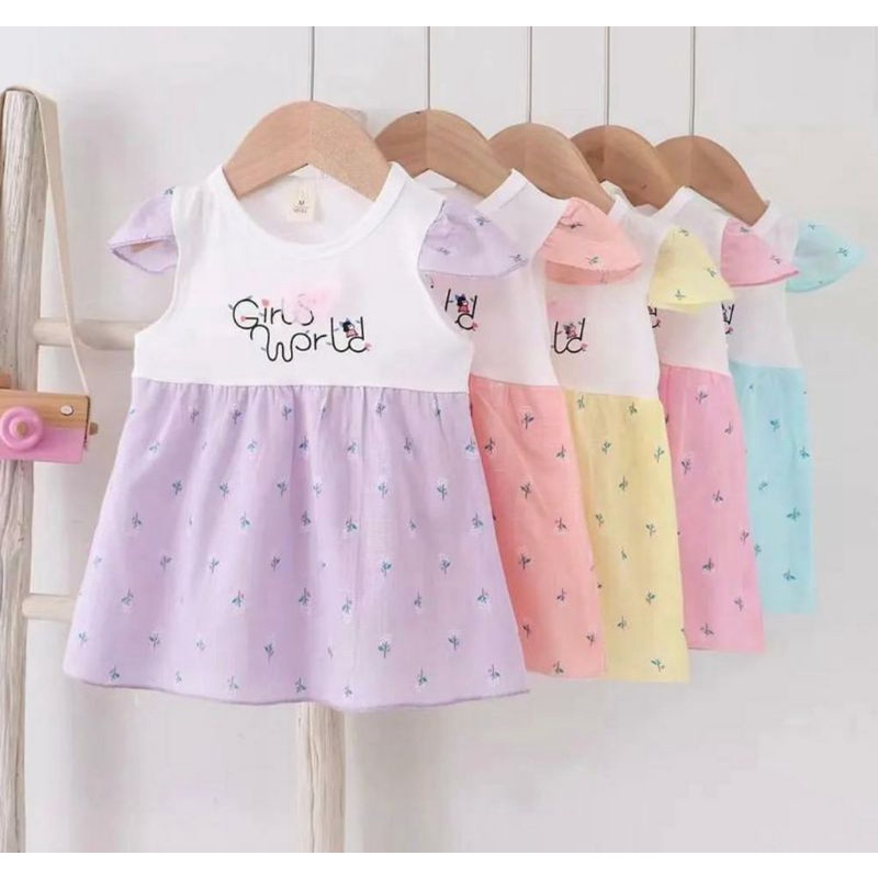 DRESS BABY IMPORT 1-12bulan