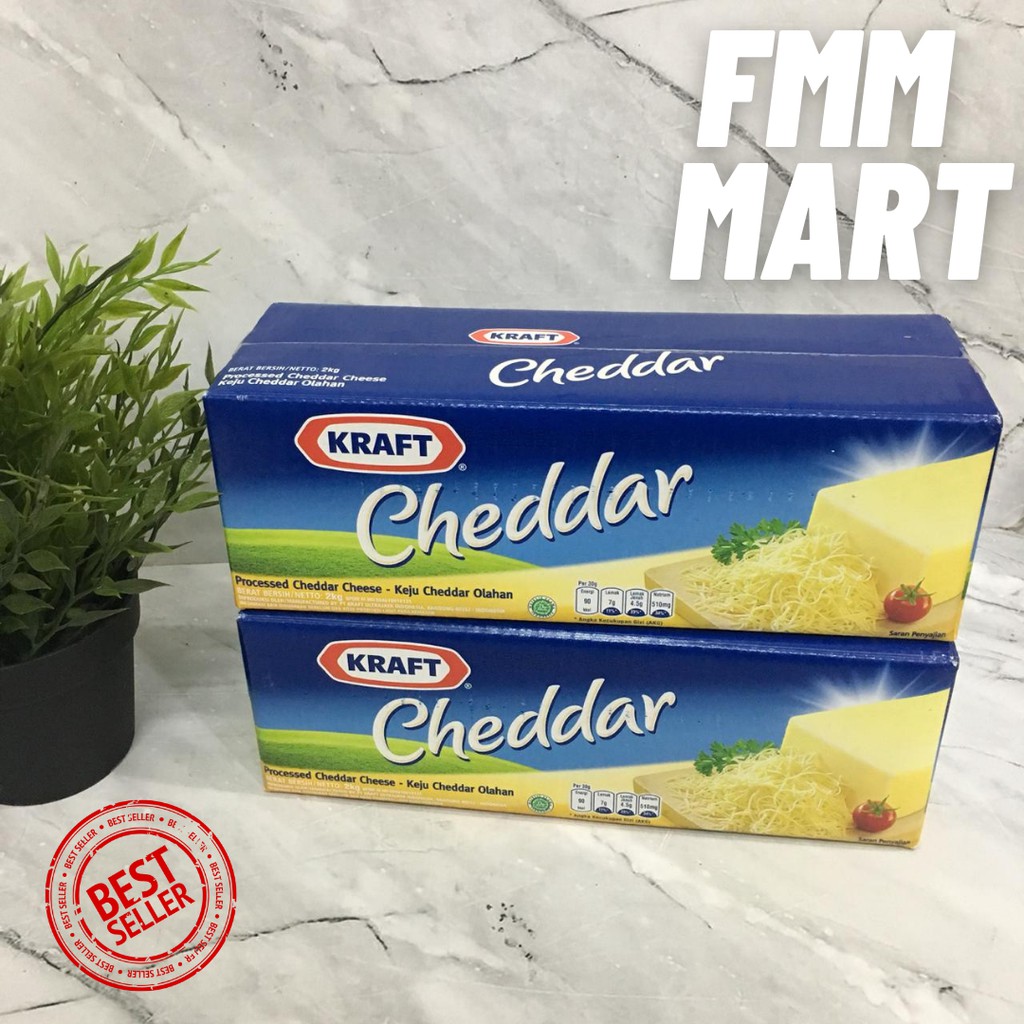 

Keju Cheddar Kraft - 2000Gr / 2KG