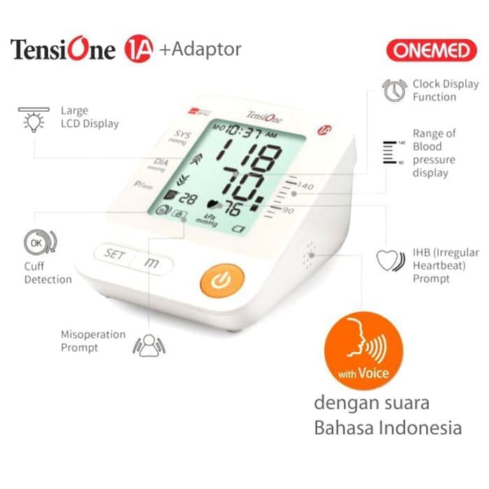 TensiOne Tensimeter Digital Dengan Suara - TensiOne 1A Onemed