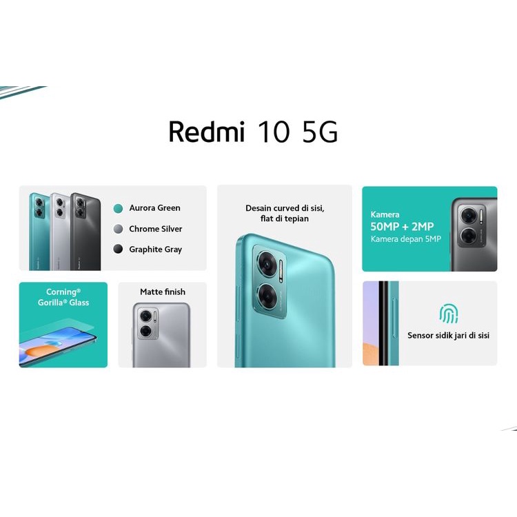 Xiaomi redmi 10 5g ram 6/128gb garansi resmi