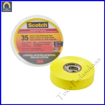 

3m Scotch Isolasi Listrik Vinyl 20 Mtr - Kuning Solasi Ban