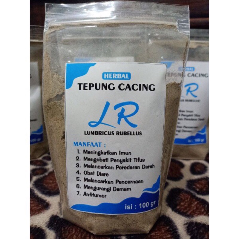 Tepung cacing Lumbricus Rubellus 100gram (herbal)