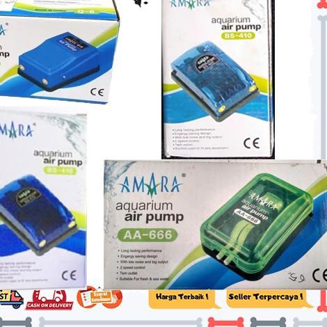☉ PAKET LENGKAP AMARA AERATOR 2 Lubang Airator Amara Aquarium hydroponik hidroponik Oksigen ➬