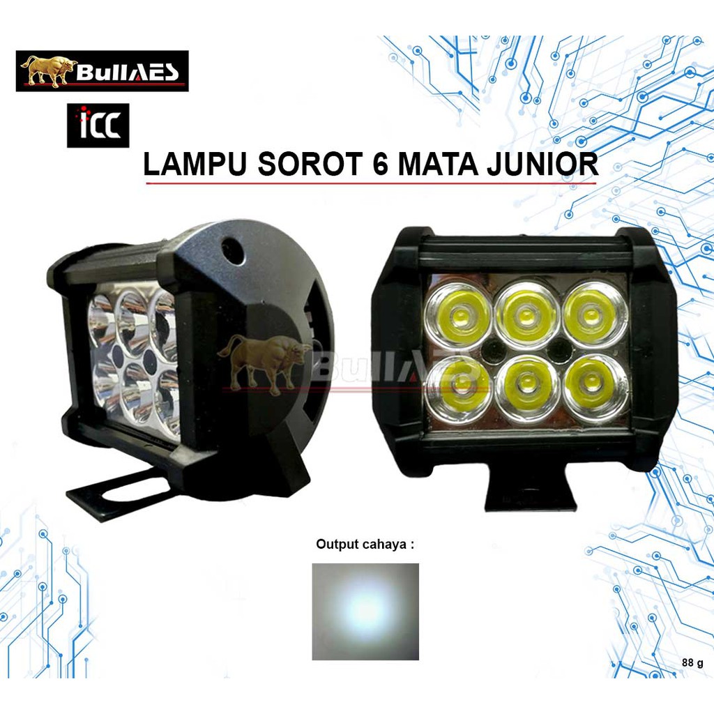 Lampu Sorot 6 mata Mini Junior Lampu Tembak Mini Led AES-2778