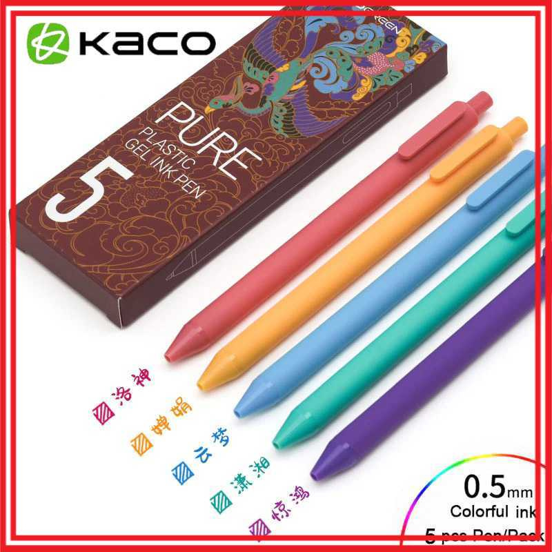 

KACO PURE Vintage Special Edition Pena 0.5mm 5PCS Tinta Warna-Warni (Colorful Ink)